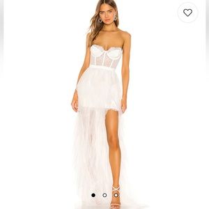 For Love and Lemons White Bustier Gown NWOT